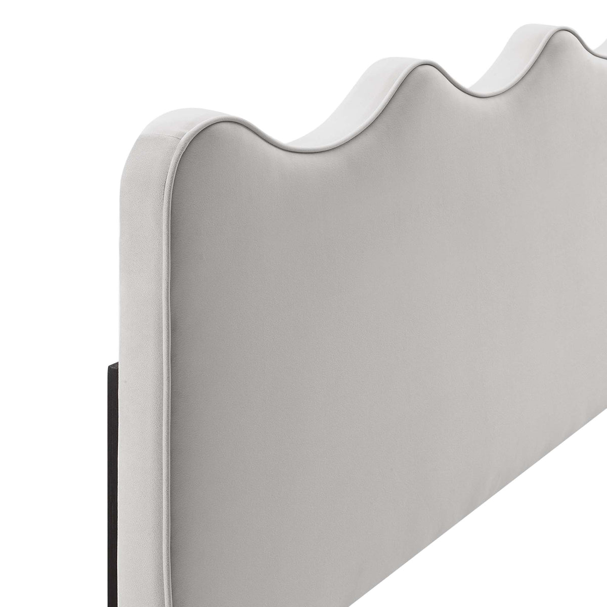 Athena Performance Velvet Full/Queen Headboard - Light Gray