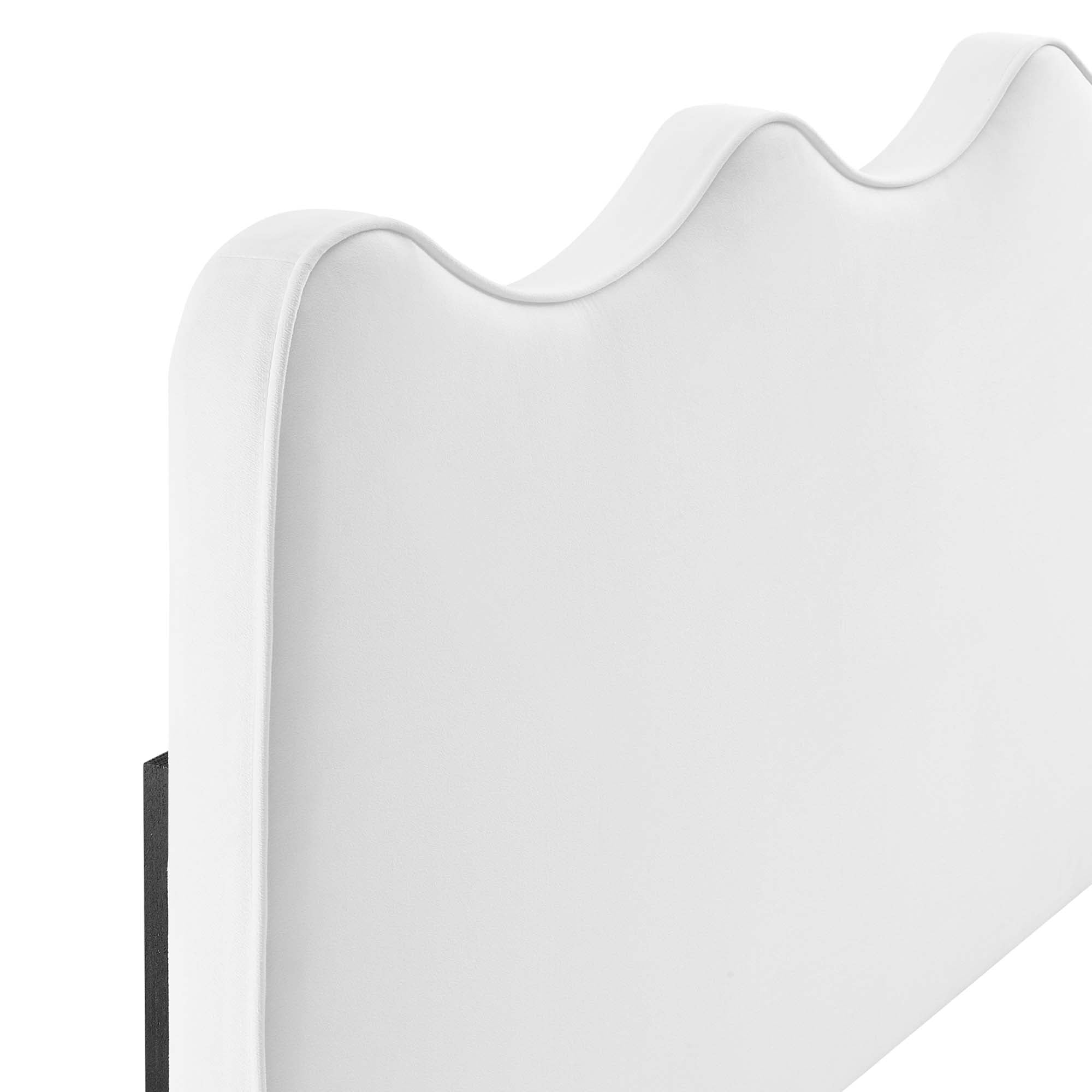 Athena Performance Velvet Full/Queen Headboard - White