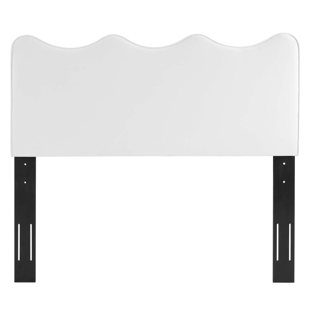 Athena Performance Velvet Full/Queen Headboard - White