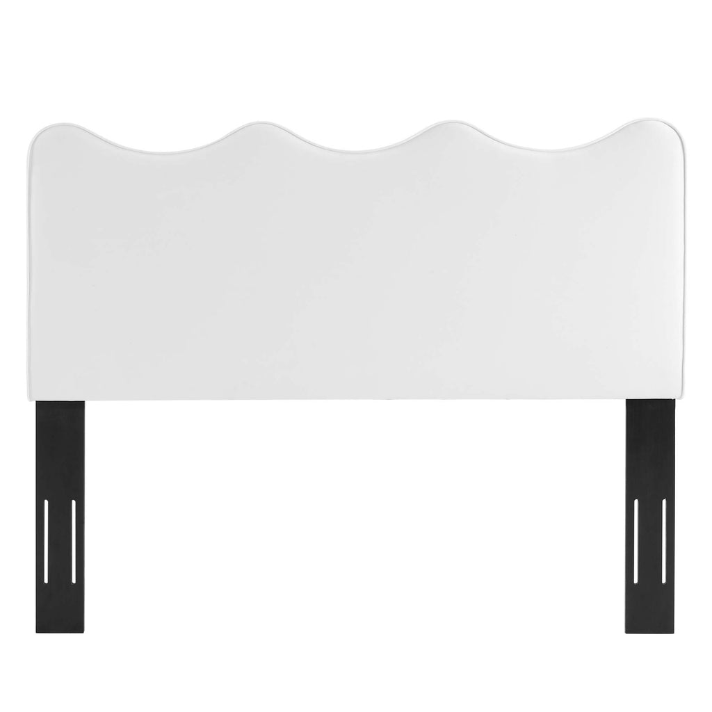 Current Performance Velvet Queen Platform Bed - White (MOD-6734-WHI)