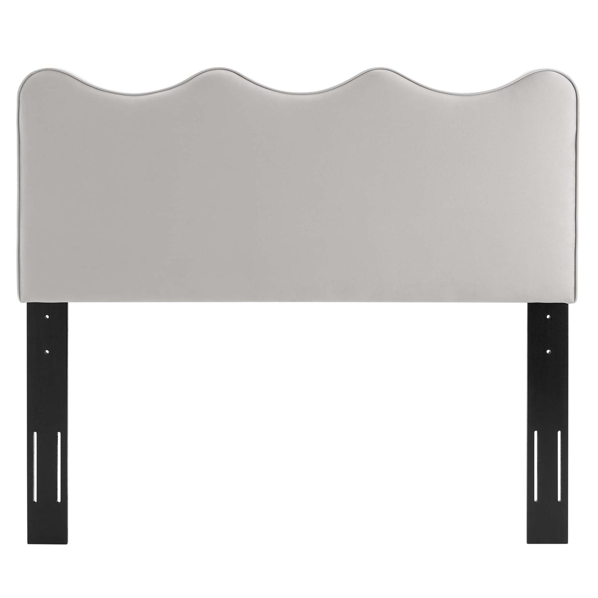 Current Performance Velvet King Platform Bed - Light Gray