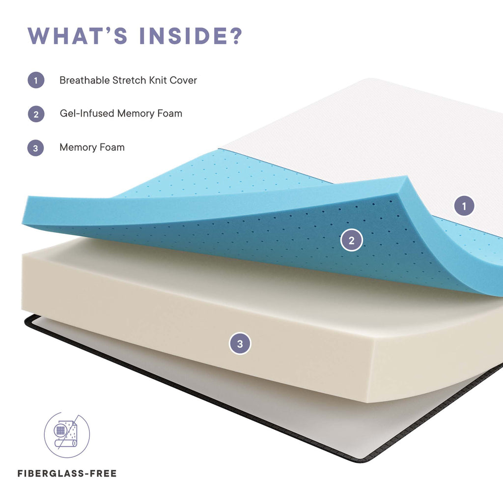 Aveline 12" Memory Foam Twin Mattress - White