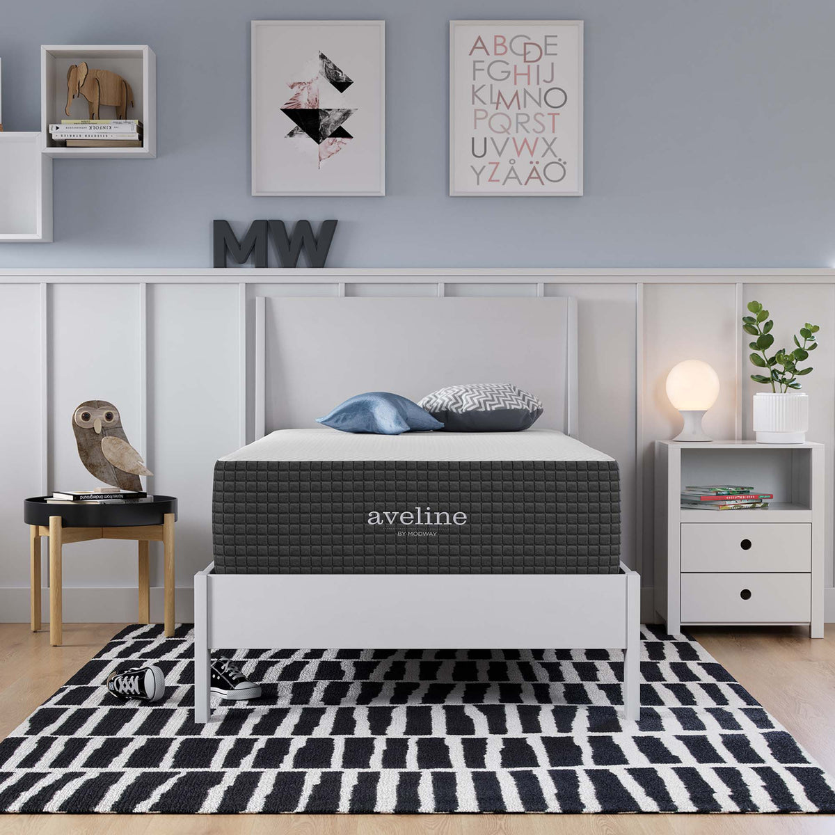 Aveline 12" Memory Foam Twin Mattress - White