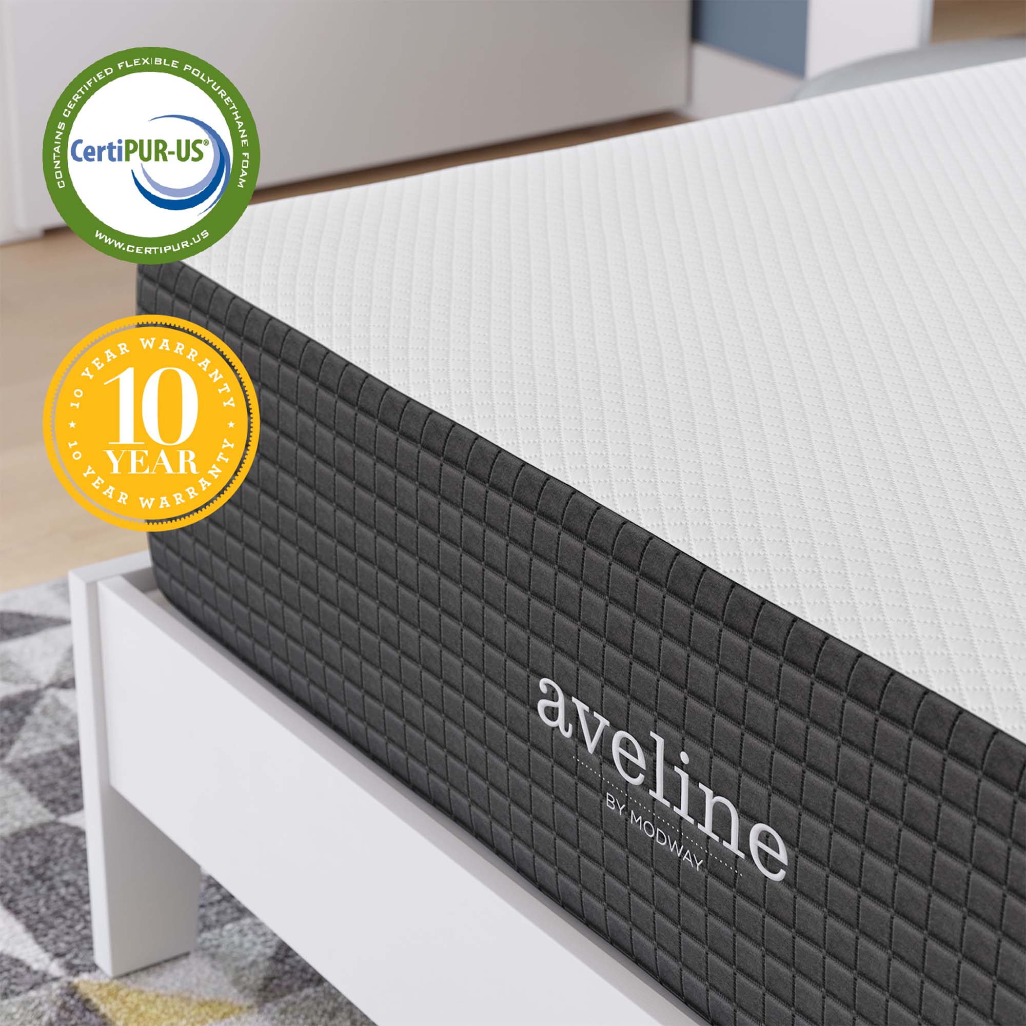Aveline 12" Memory Foam Full Mattress - White