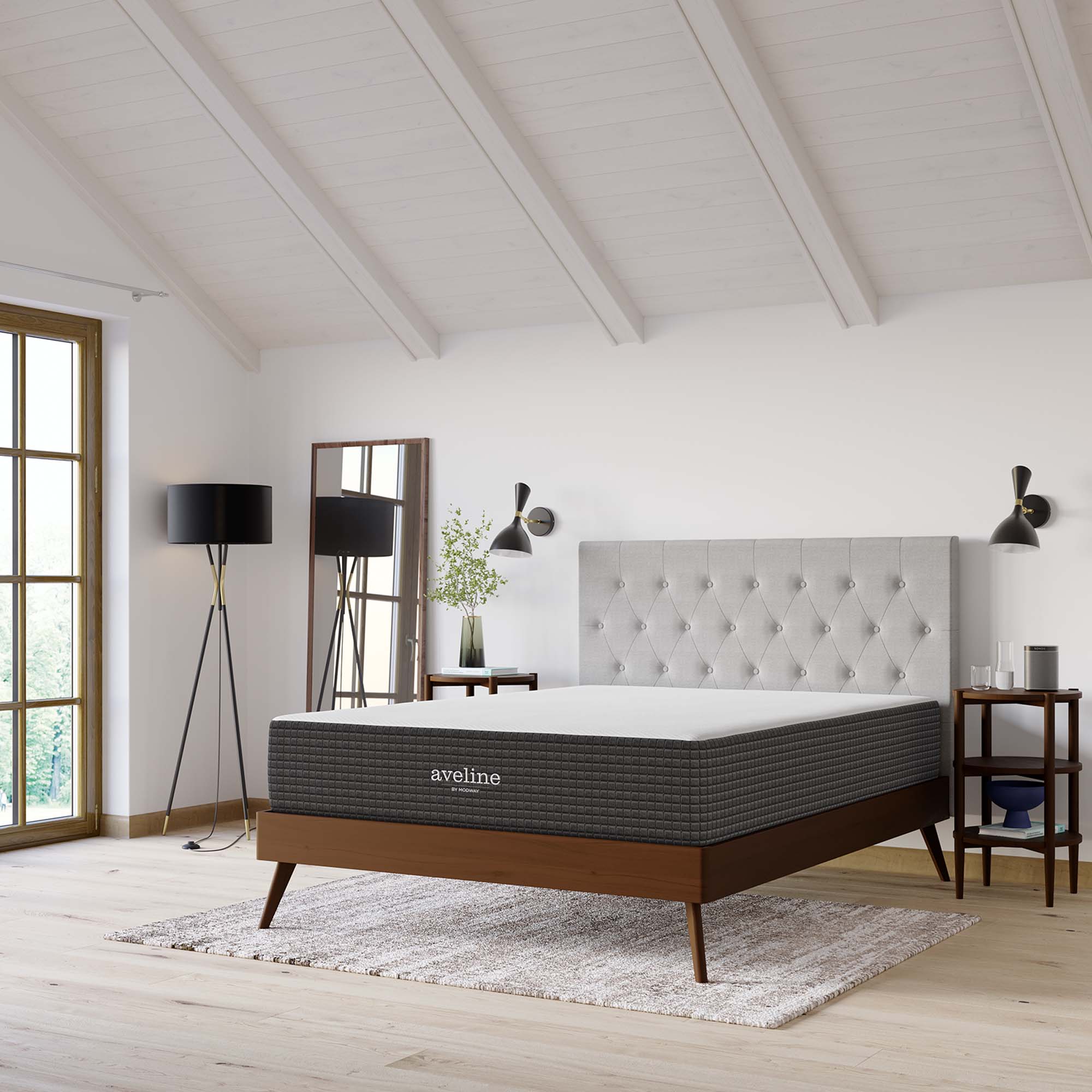 Aveline 12" Memory Foam King Mattress - White