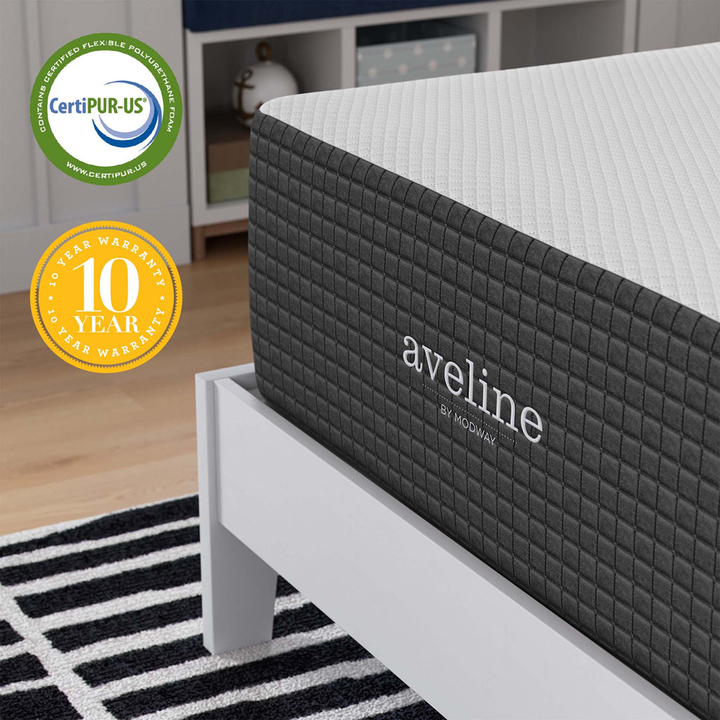 Aveline 14" Memory Foam Twin Mattress - White