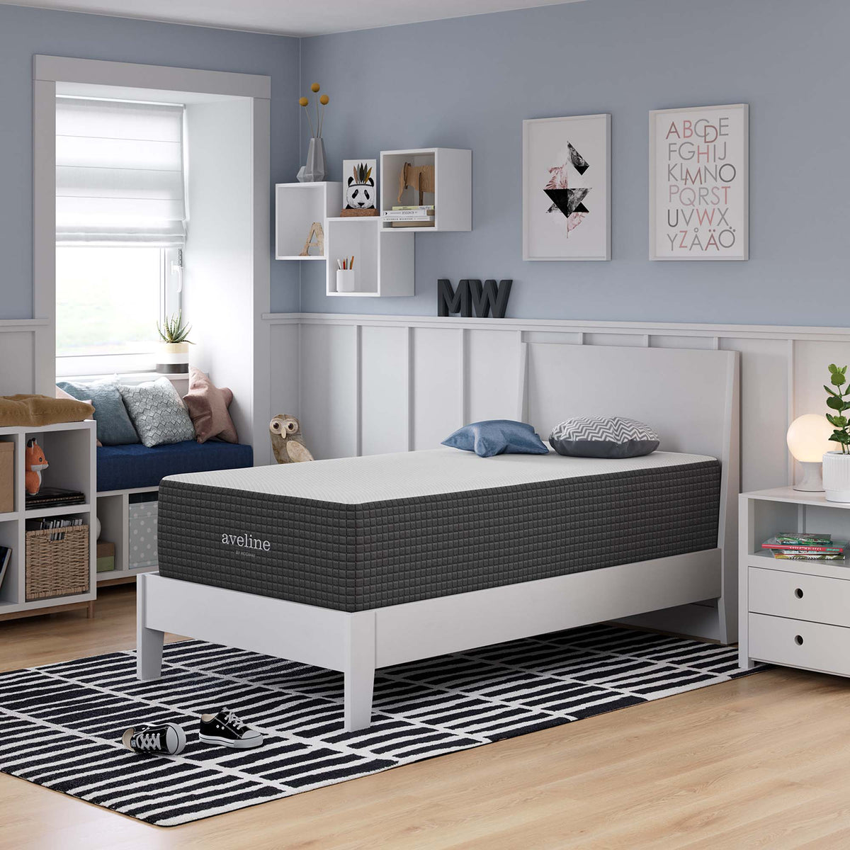 Aveline 14" Memory Foam Twin Mattress - White