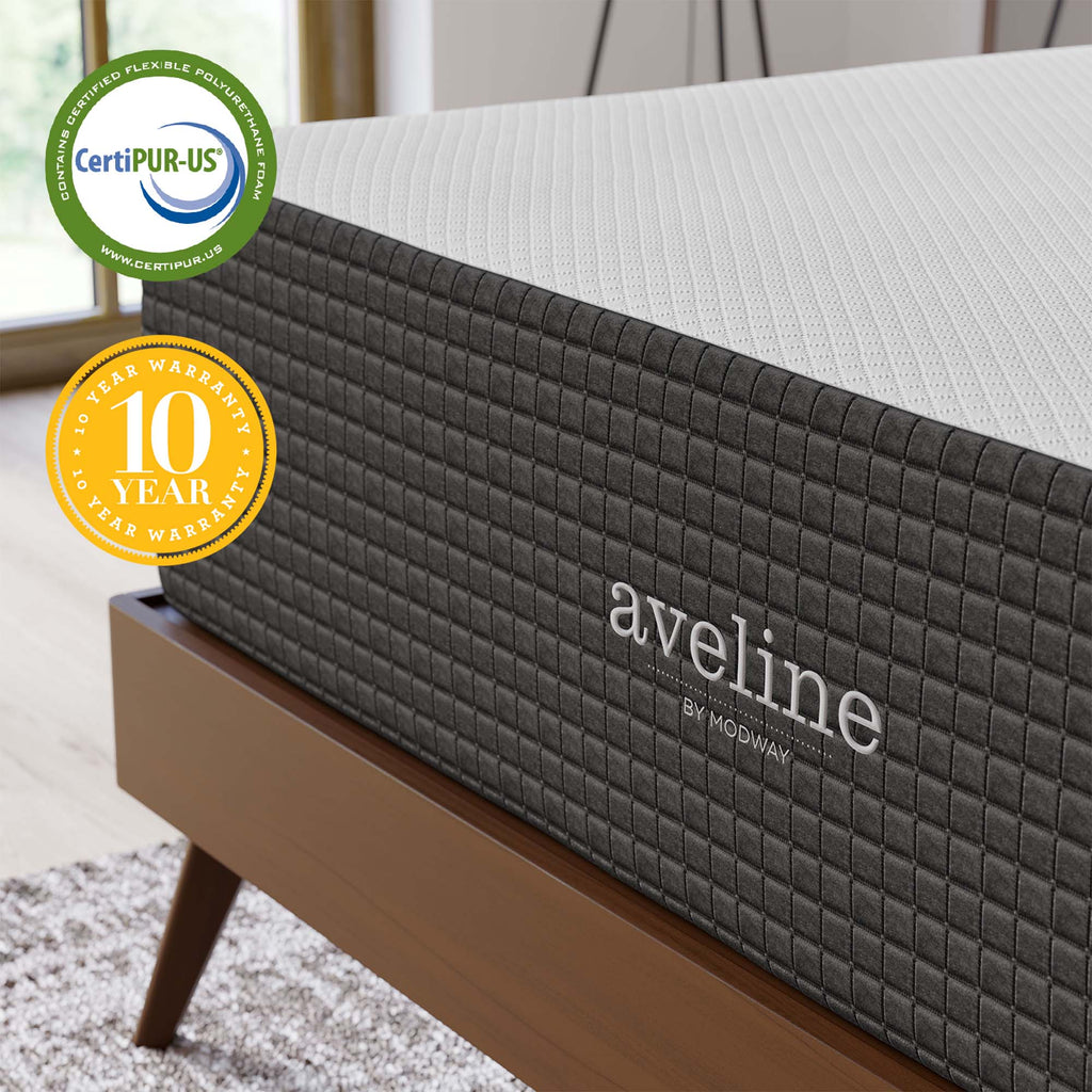 Aveline 14" Memory Foam Queen Mattress - White