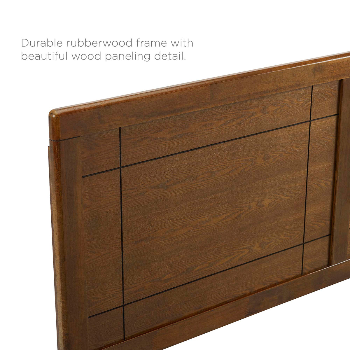 Marlee Wood King Platform Bed With Splayed Legs - Walnut