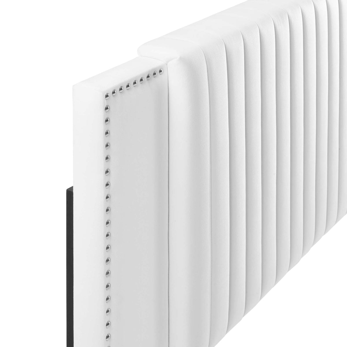 Felicity Channel Tufted Performance Velvet Twin Headboard - White