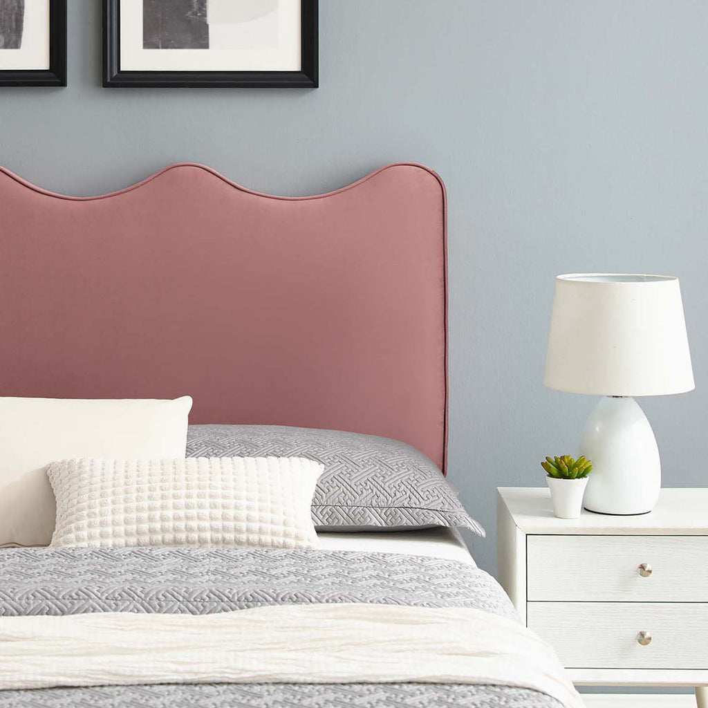 Current Performance Velvet Twin Platform Bed - Dusty Rose