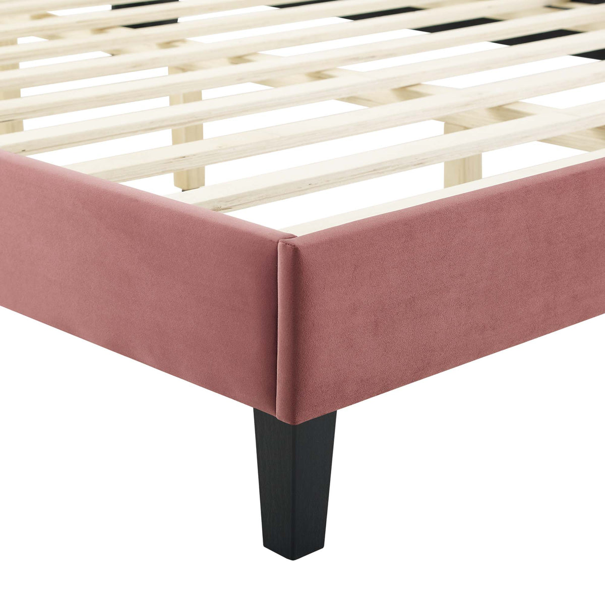 Current Performance Velvet Twin Platform Bed - Dusty Rose