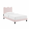 Current Performance Velvet Twin Platform Bed - Pink (MOD-6729-PNK)