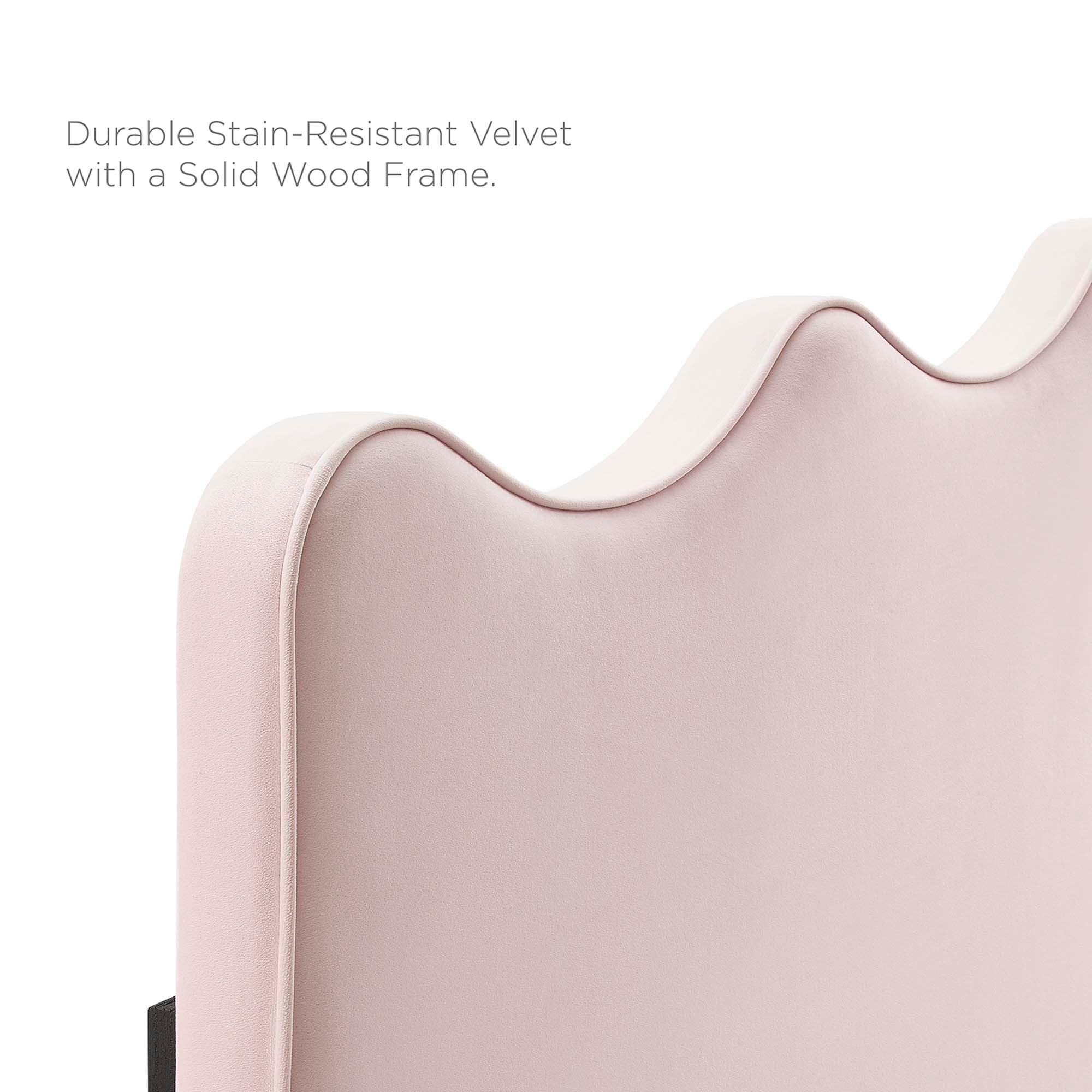 Current Performance Velvet Twin Platform Bed - Pink (MOD-6729-PNK)