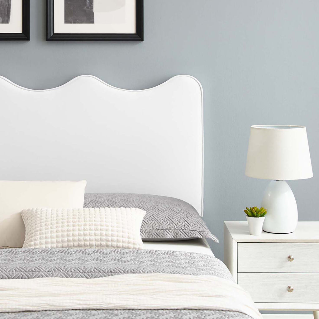 Current Performance Velvet Twin Platform Bed - White