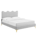 Current Performance Velvet Full Platform Bed - Light Gray (MOD-6730-LGR)