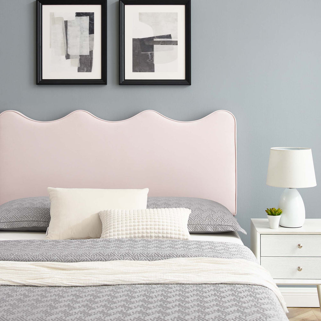 Current Performance Velvet Full Platform Bed - Pink (MOD-6732-PNK)