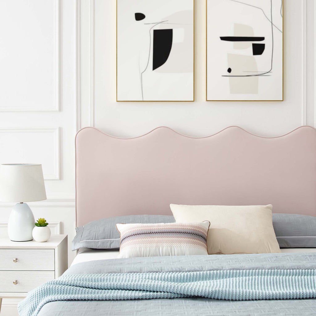 Current Performance Velvet Queen Platform Bed - Pink (MOD-6733-PNK)