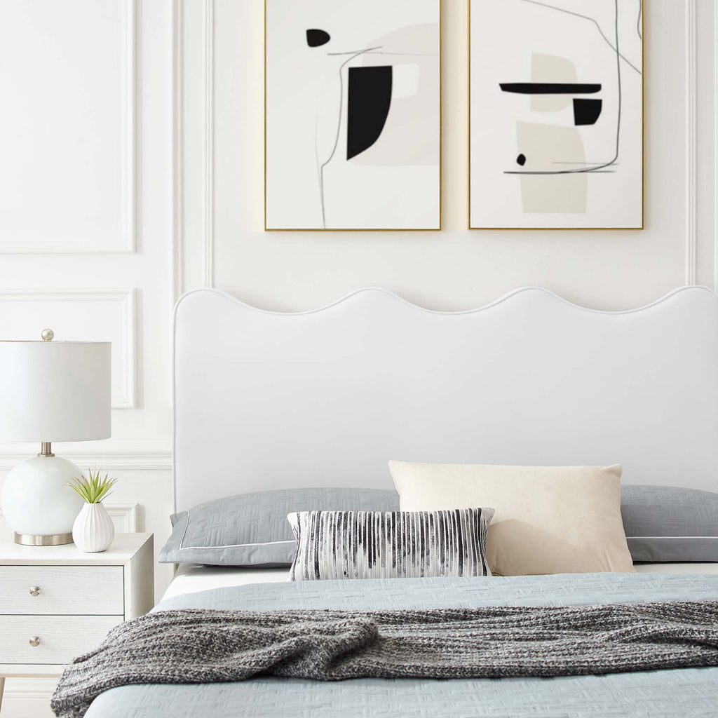 Current Performance Velvet Queen Platform Bed - White (MOD-6733-WHI)