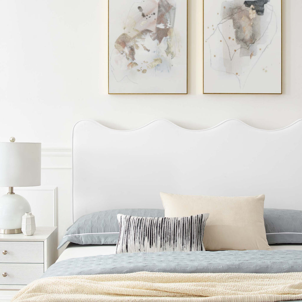 Current Performance Velvet Queen Platform Bed - White (MOD-6734-WHI)