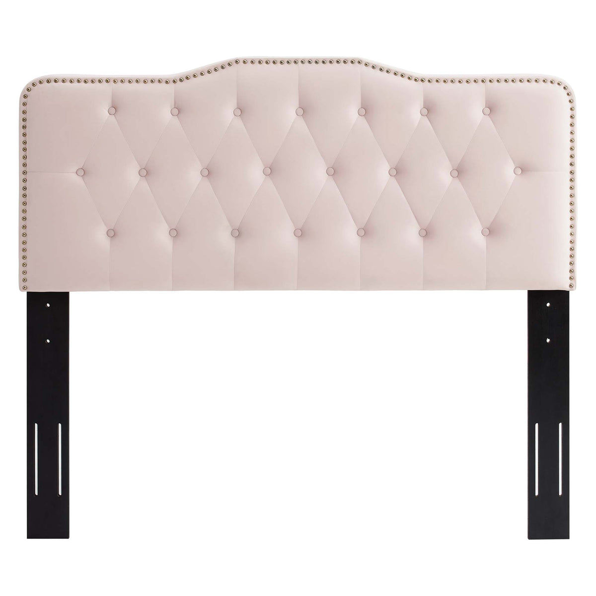 Amber Tufted Performance Velvet Twin Platform Bed - Pink