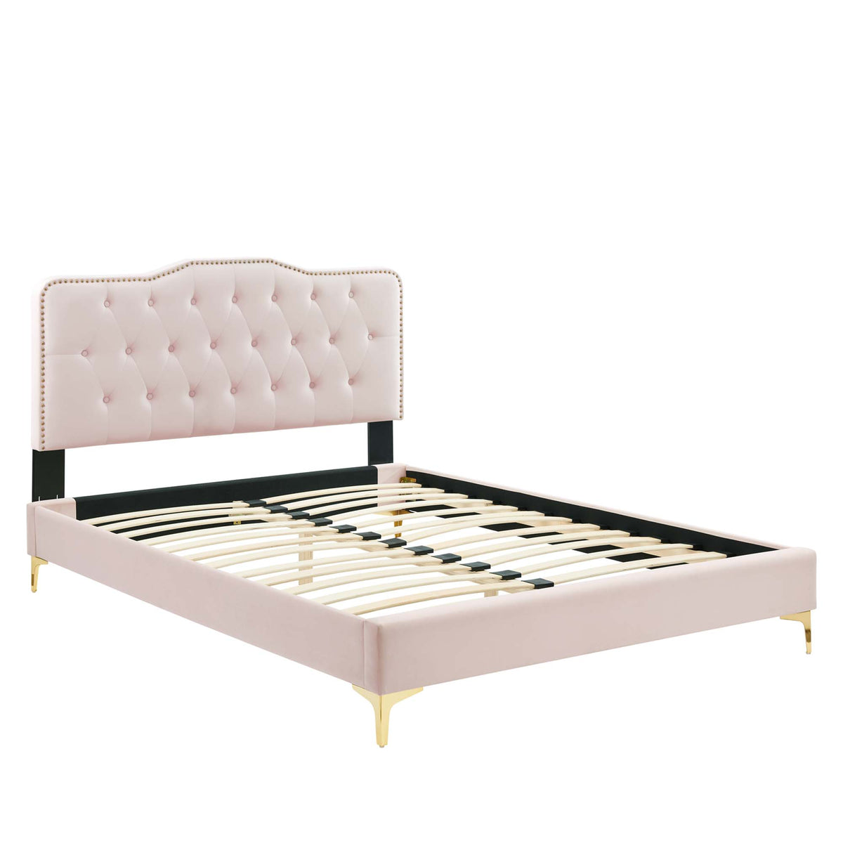 Amber Full Platform Bed - Pink