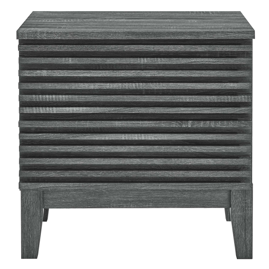 Render Two-Drawer Nightstand - Charcoal