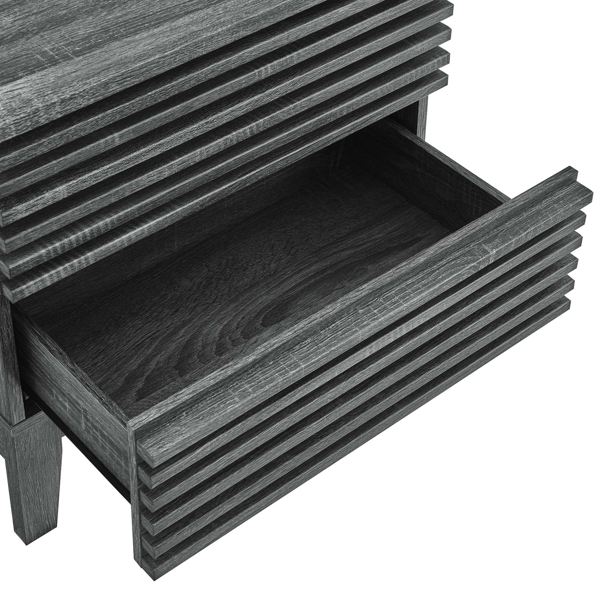 Render Two-Drawer Nightstand - Charcoal