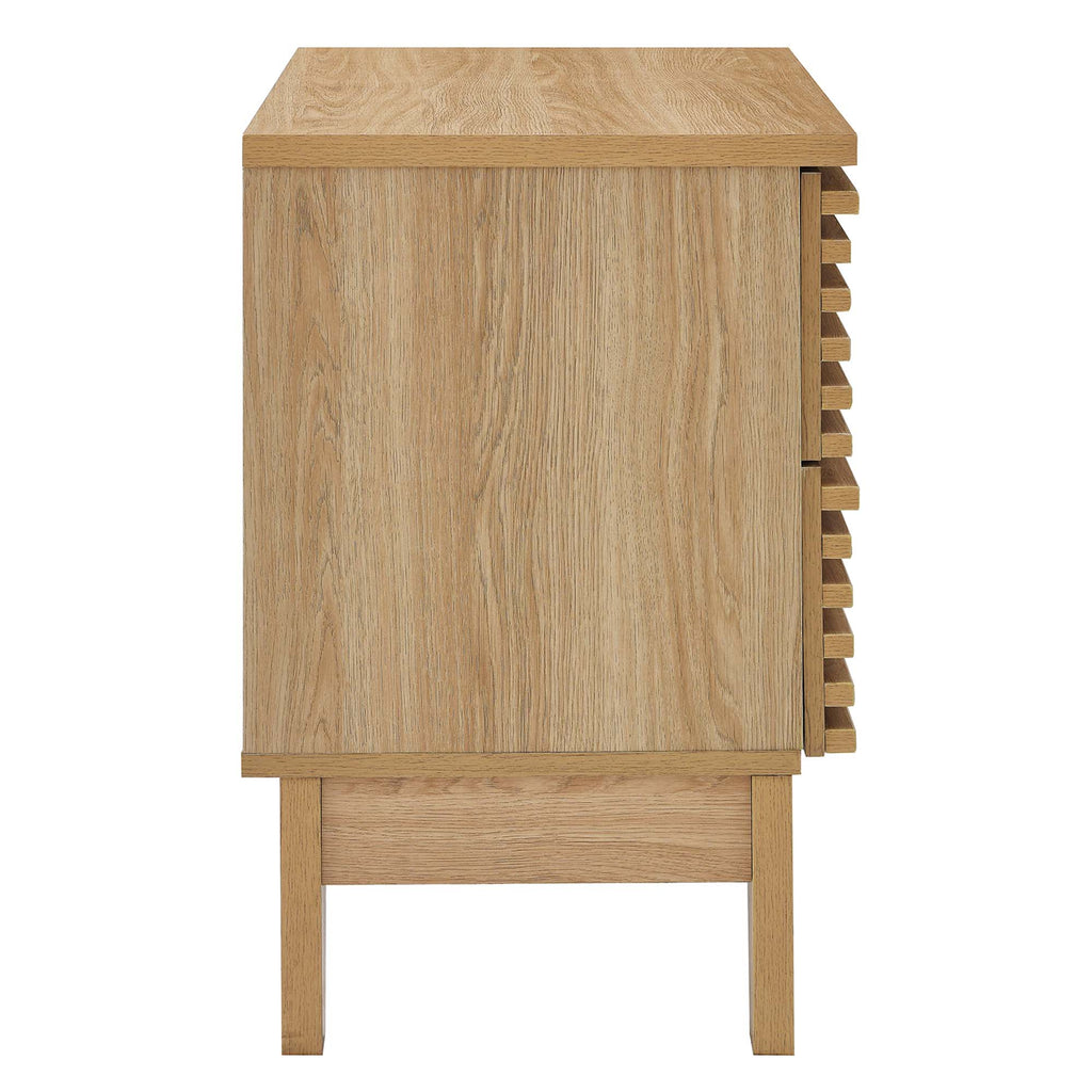Render Two-Drawer Nightstand - Oak