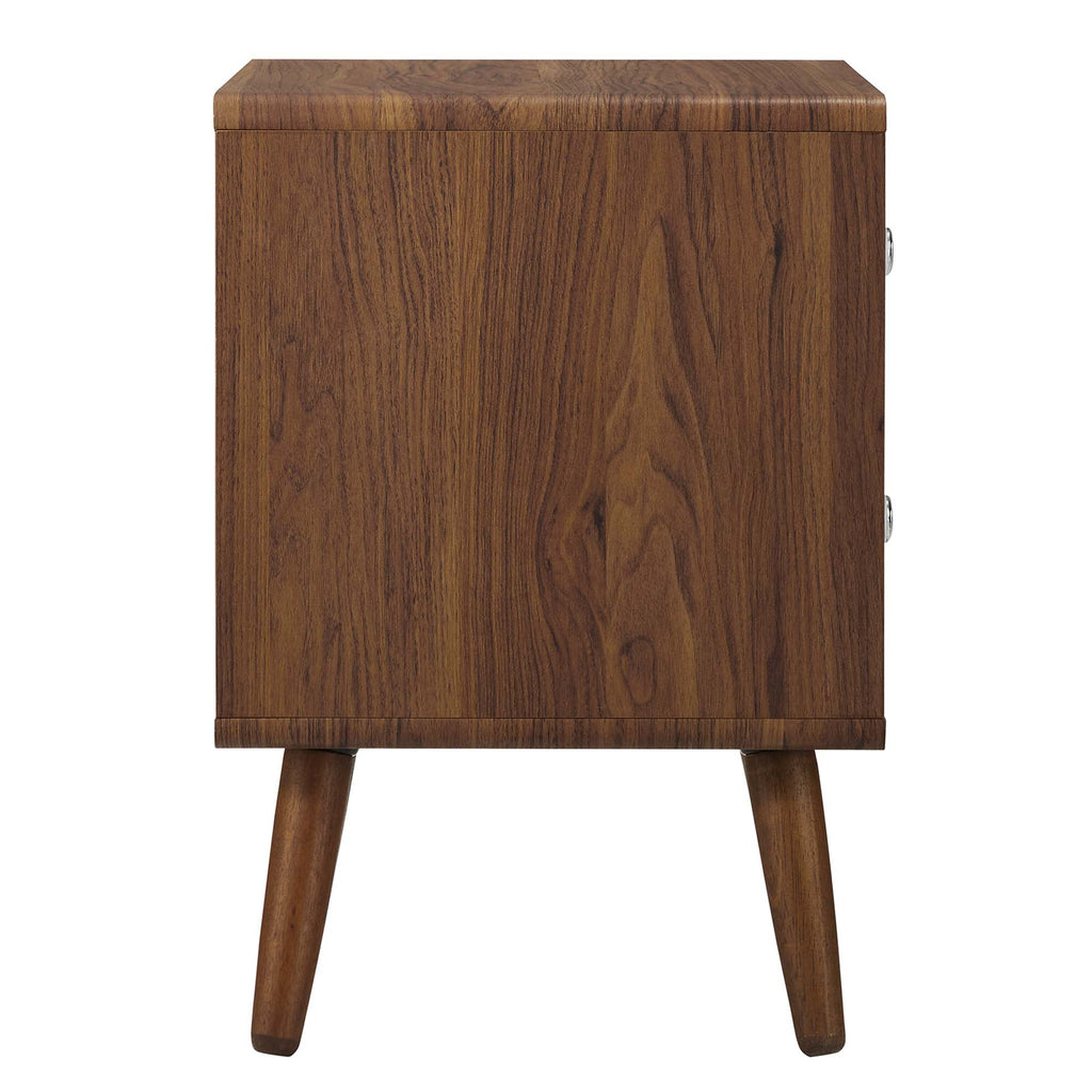 Transmit 2-Drawer Nightstand - Walnut White
