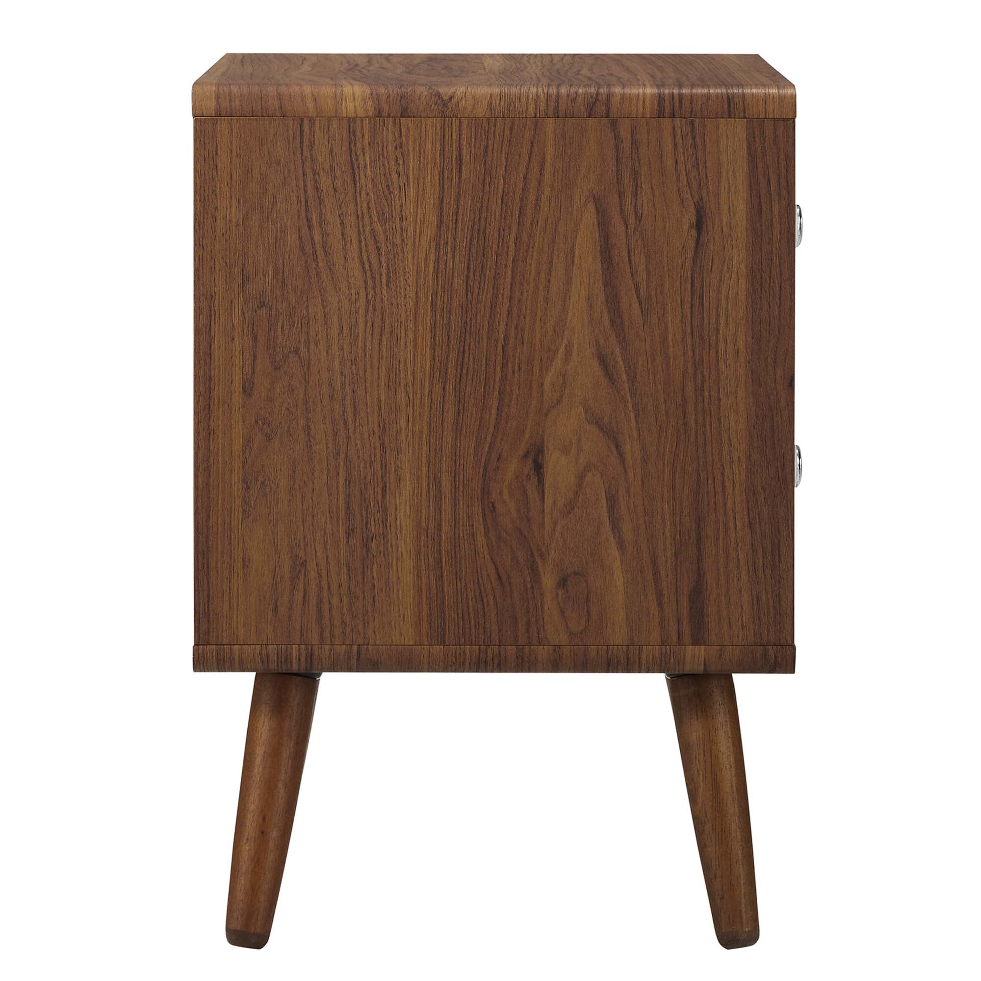 Transmit 2-Drawer Nightstand - Walnut White