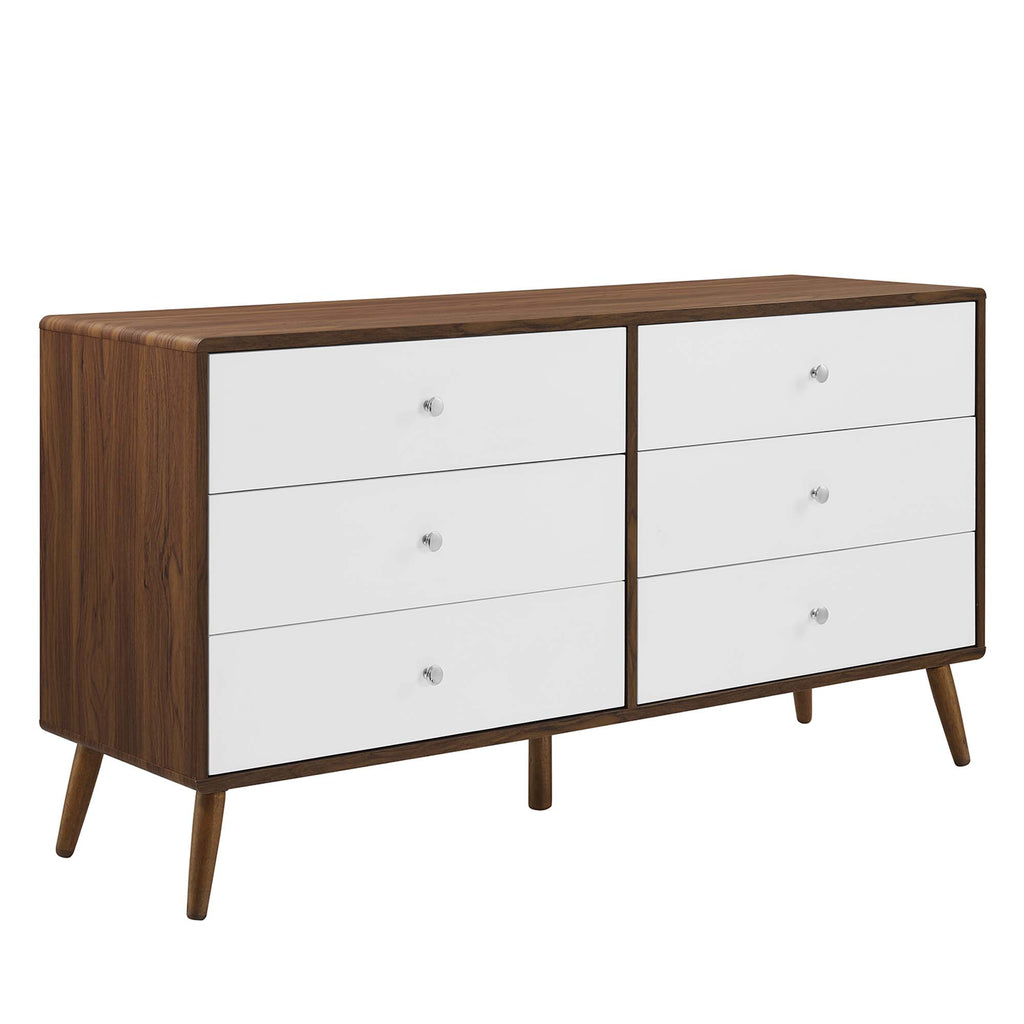 Transmit 60" Dresser - Walnut White