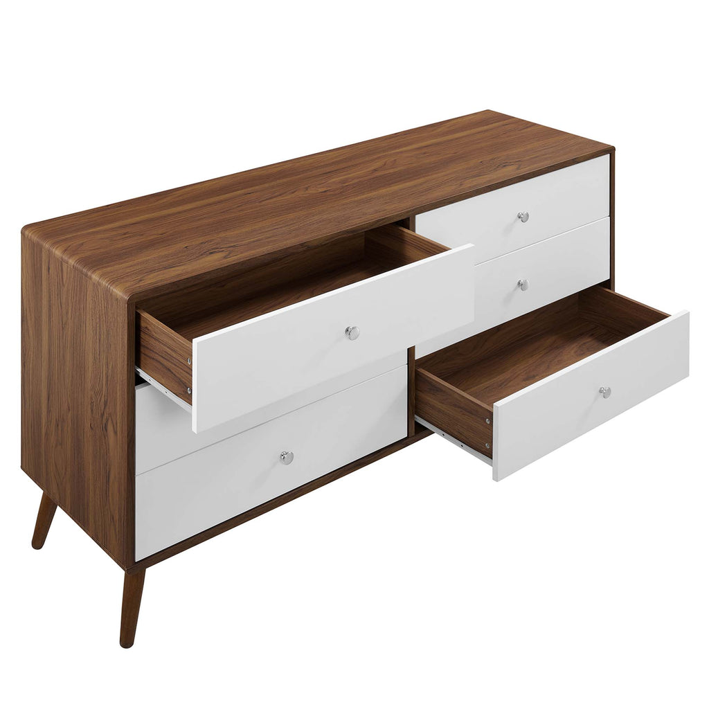 Transmit 60" Dresser - Walnut White