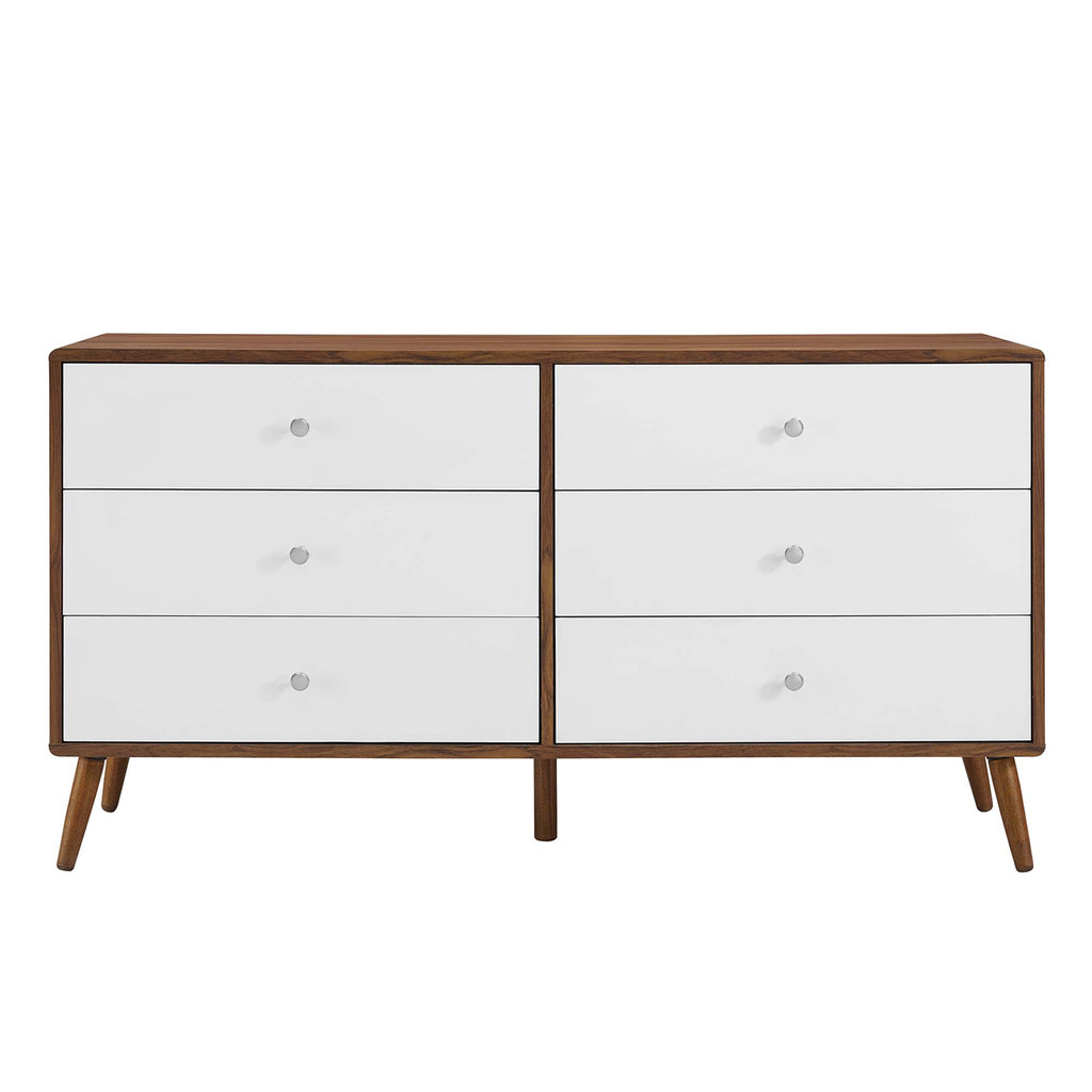 Transmit 60" Dresser - Walnut White