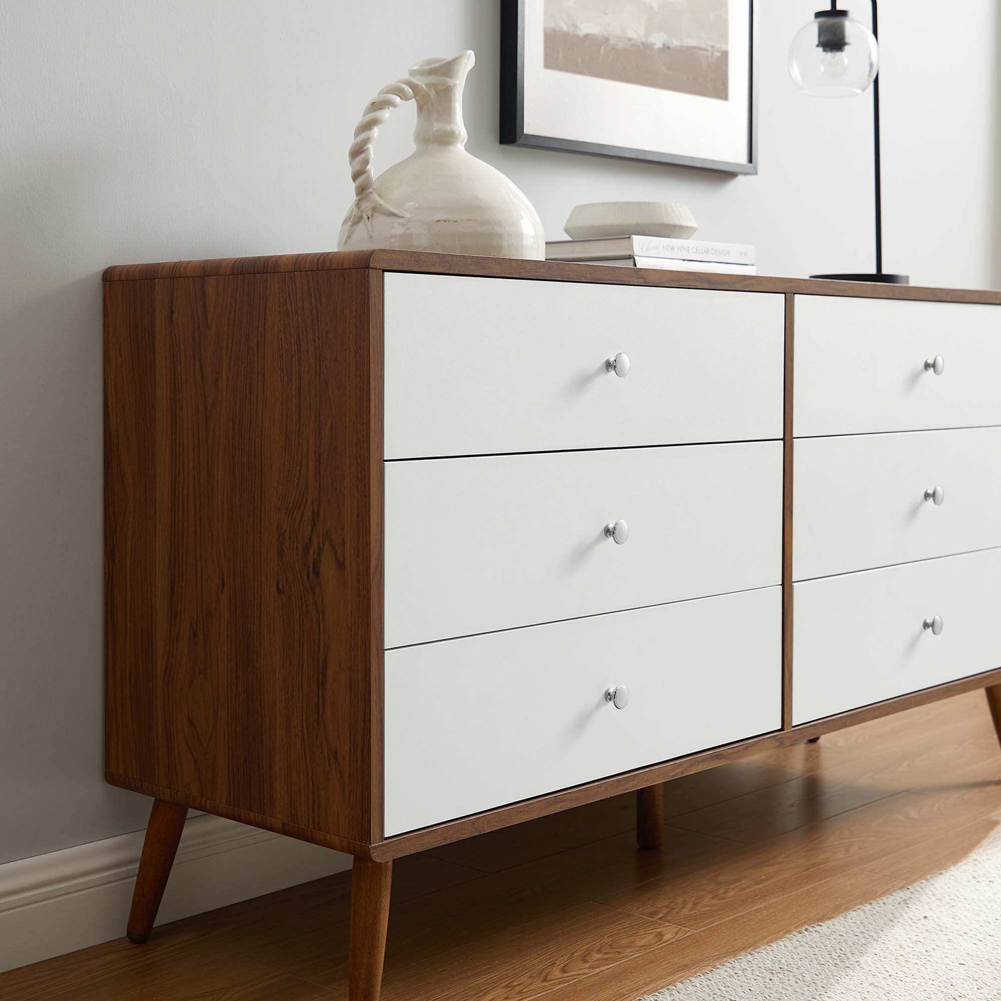 Transmit 60" Dresser - Walnut White