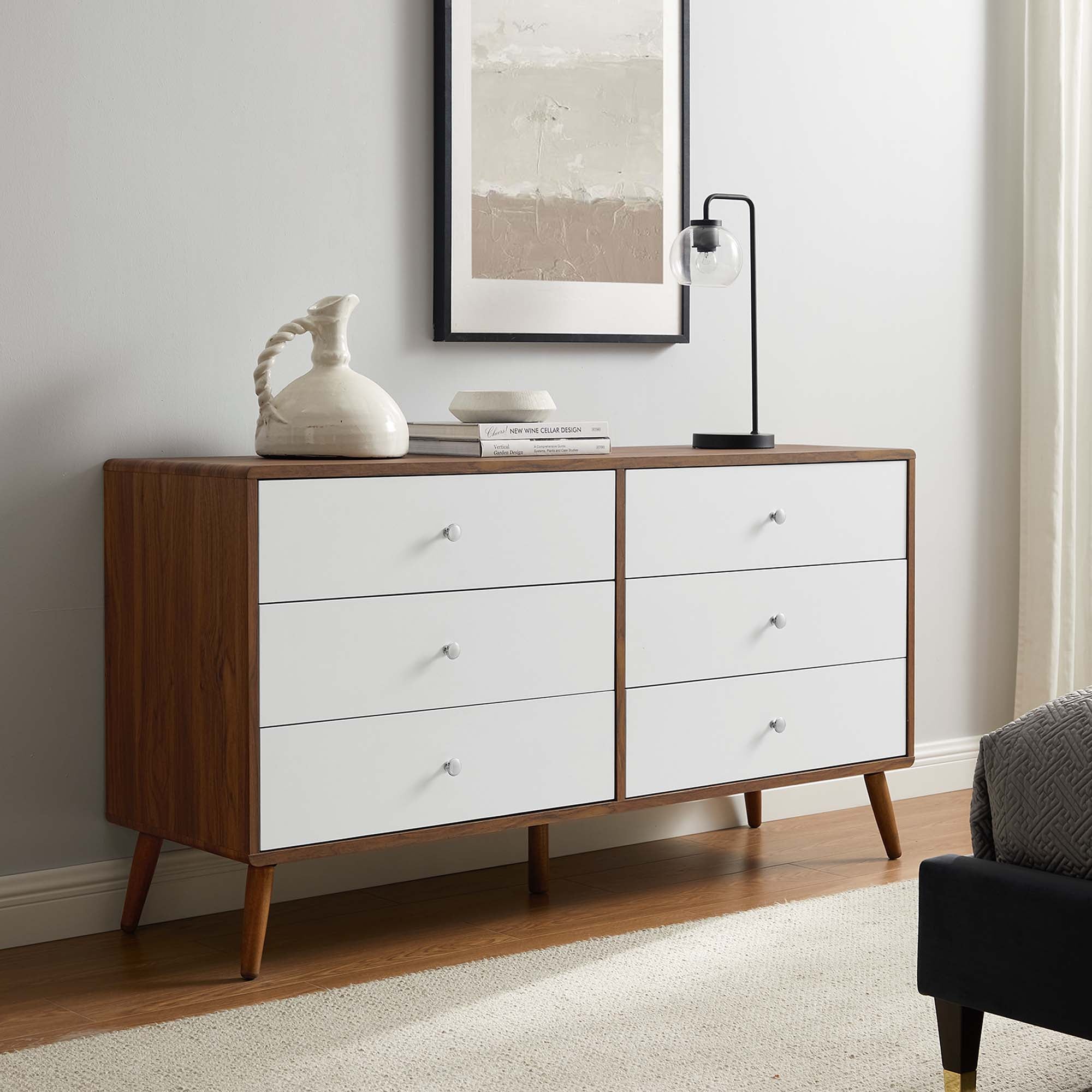 Transmit 60" Dresser - Walnut White