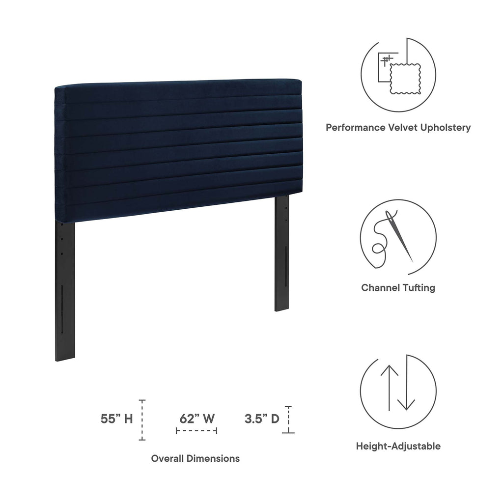 Tranquil Full/Queen Headboard - Midnight Blue