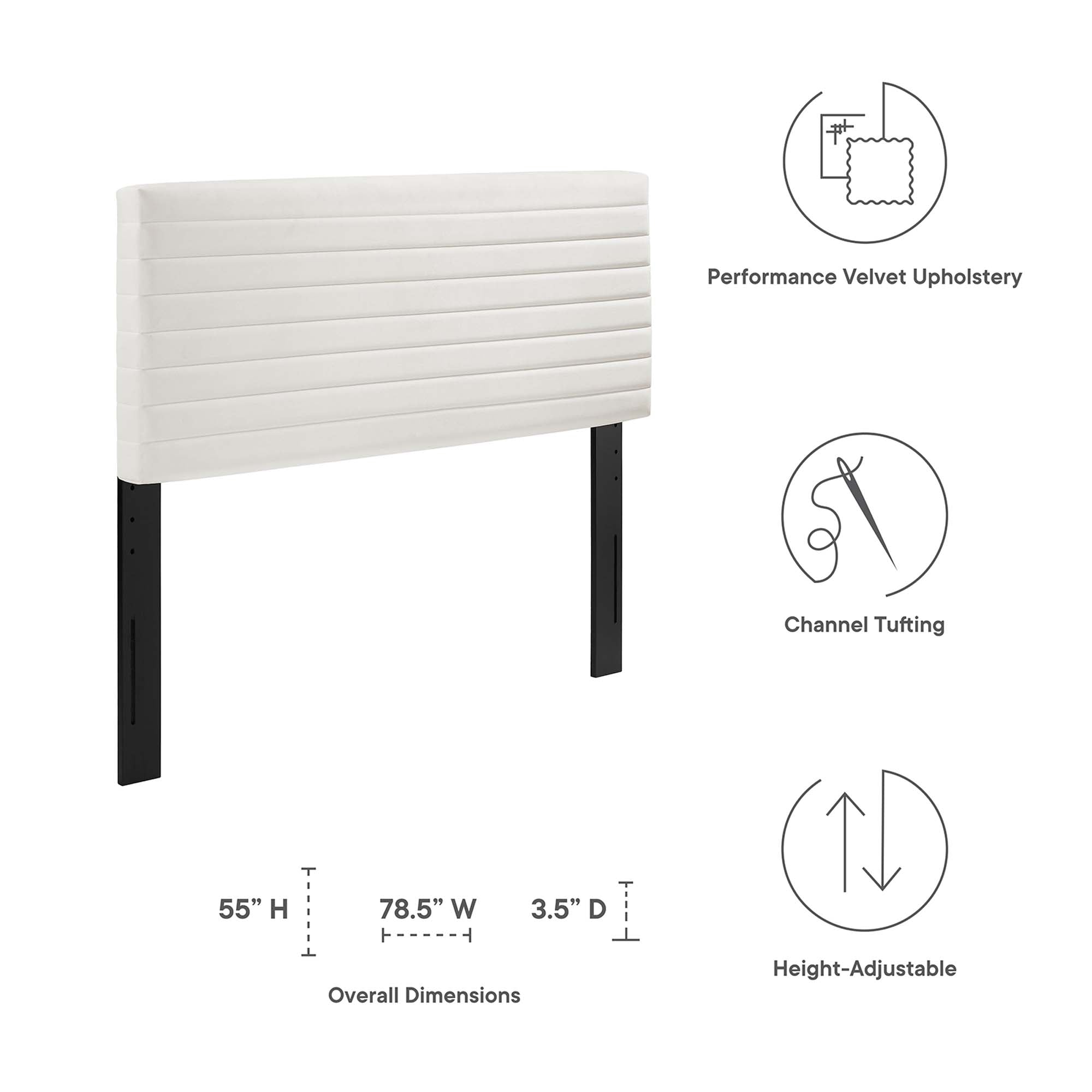 Tranquil Full/Queen Headboard - White