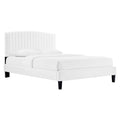 Alessi Performance Velvet Twin Platform Bed - White