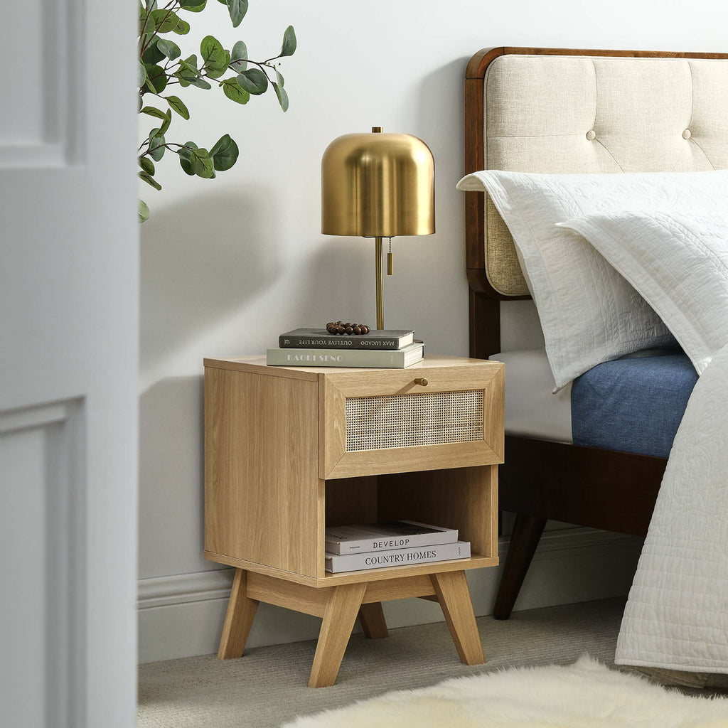 Soma 1-Drawer Nightstand - Oak