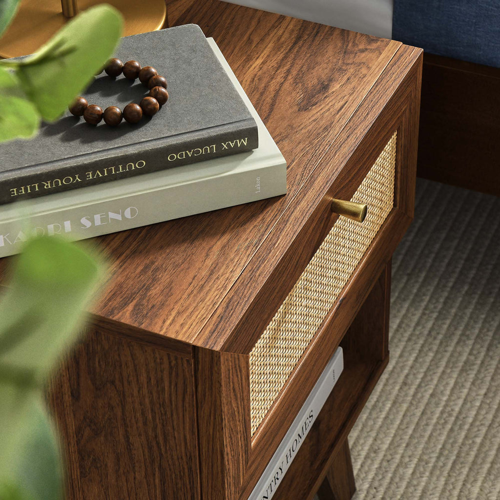 Soma 1-Drawer Nightstand - Walnut