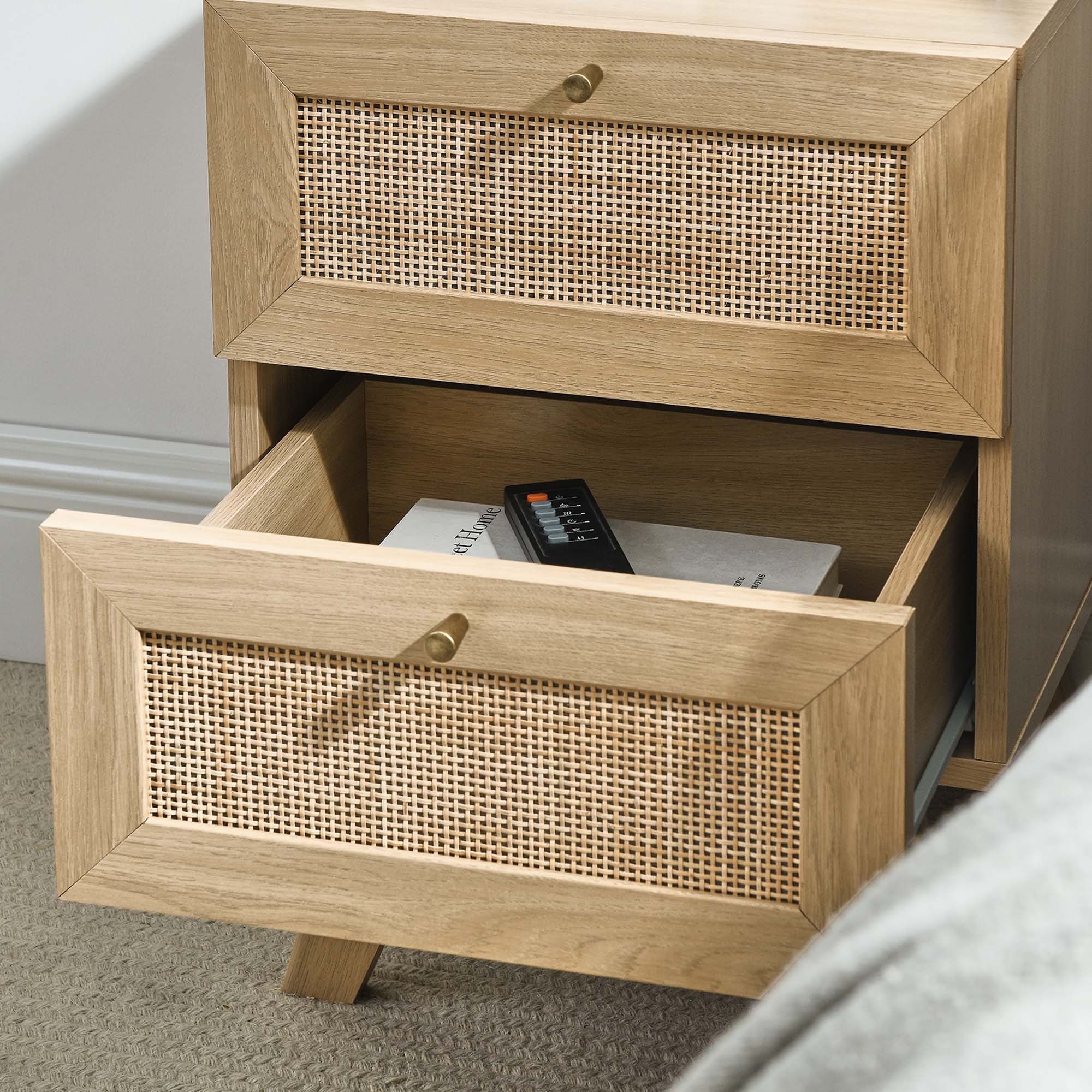Soma 2-Drawer Nightstand - Oak