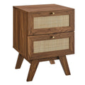 Soma 2-Drawer Nightstand - Walnut