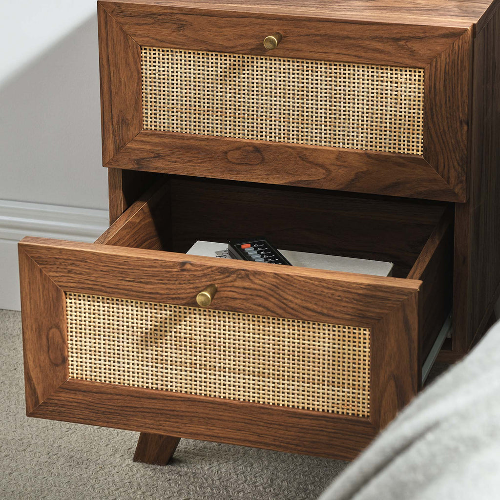 Soma 2-Drawer Nightstand - Walnut
