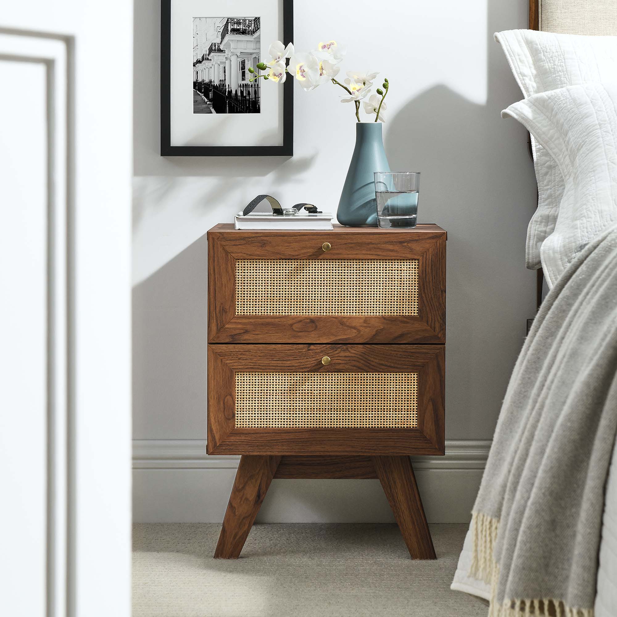 Soma 2-Drawer Nightstand - Walnut