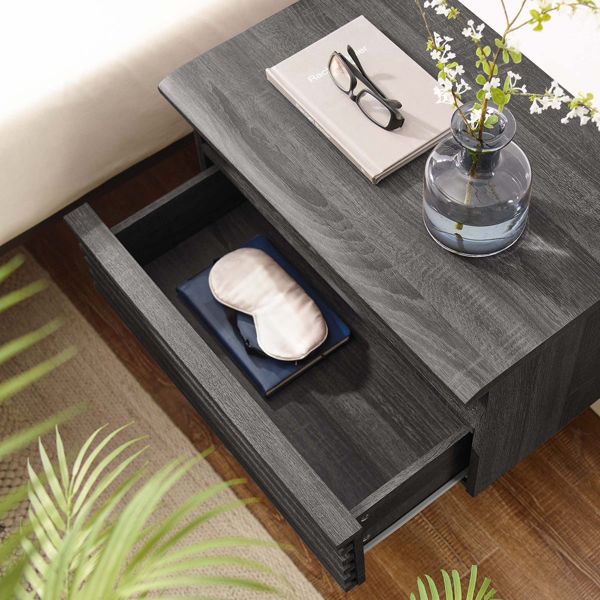 Render Wall-Mount Nightstand - Charcoal