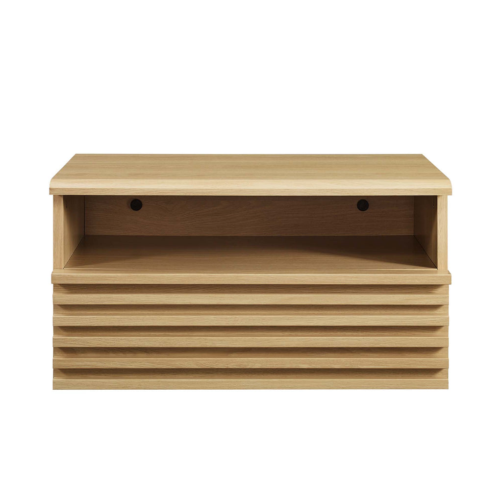 Render Wall-Mount Nightstand - Oak