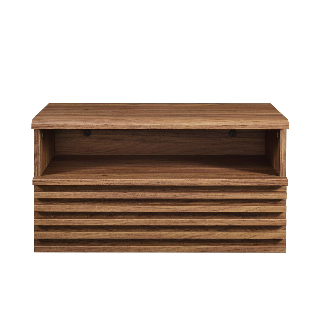 Render Wall-Mount Nightstand - Walnut