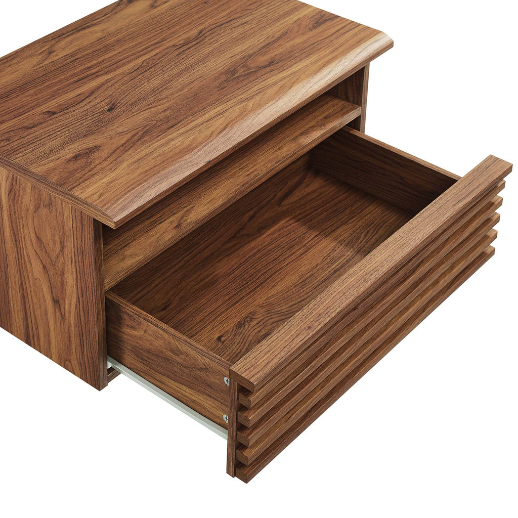 Render Wall-Mount Nightstand - Walnut