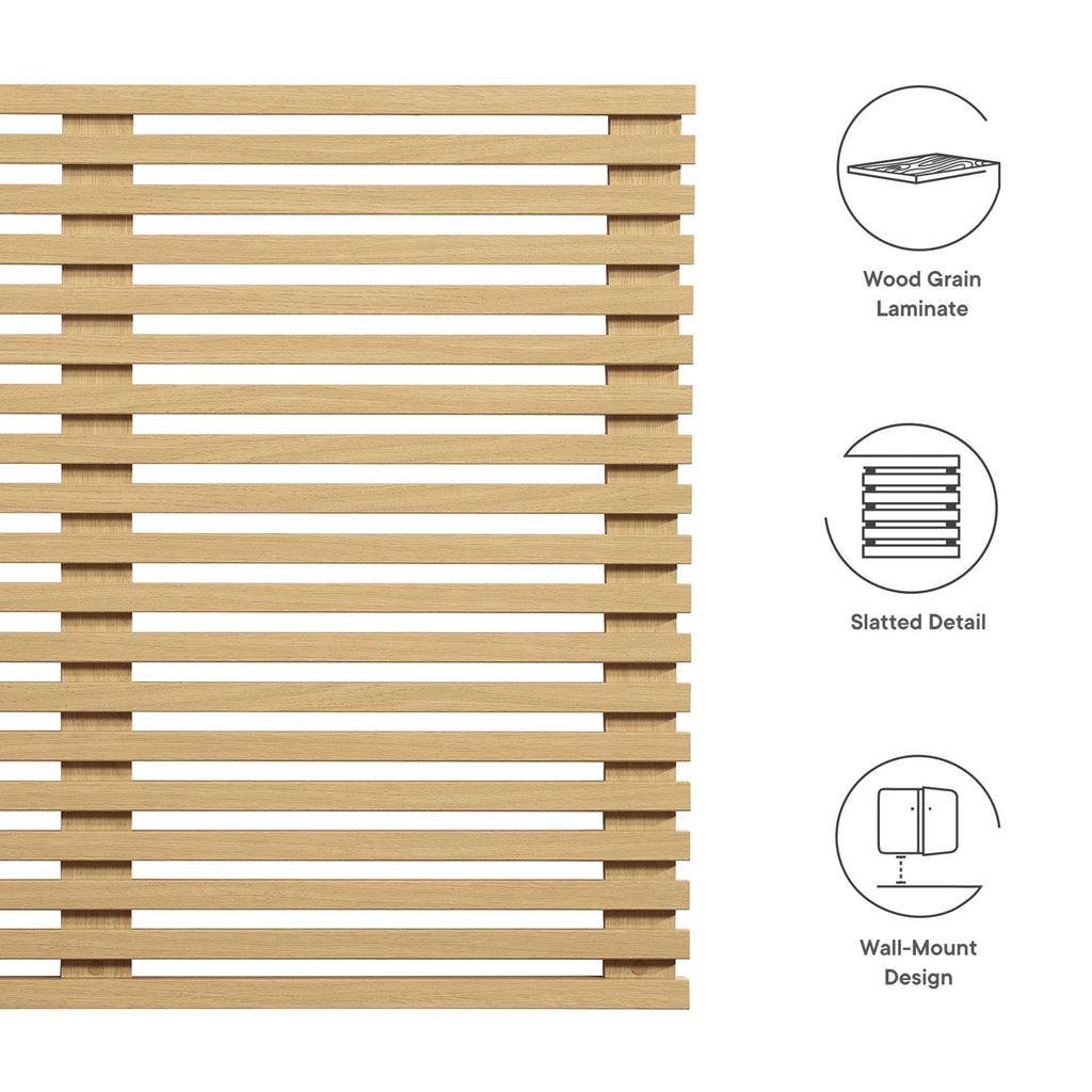 Render Wall Mount Twin Headboard - Oak